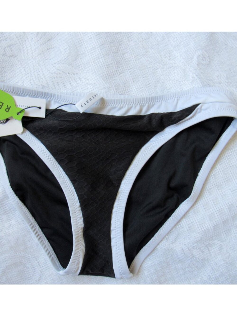 Sanctuary Women swim bottom,sz.S, Black/white